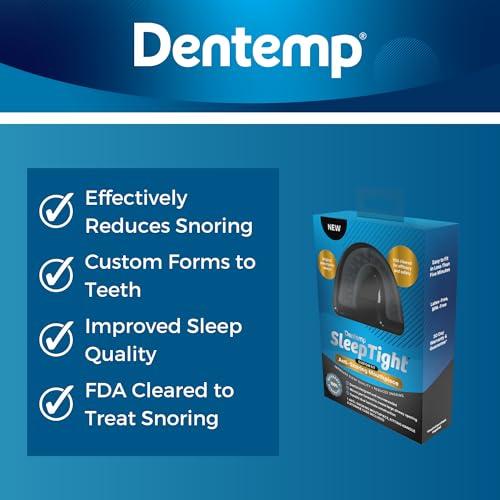 Dentemp Dentemp SleepTight Mouthpiece Anti Snoring Device - Custom Fit Snoring Mouthguard for a Sleep Apnea - Device Designed by Dentist and Made in USA 1pk