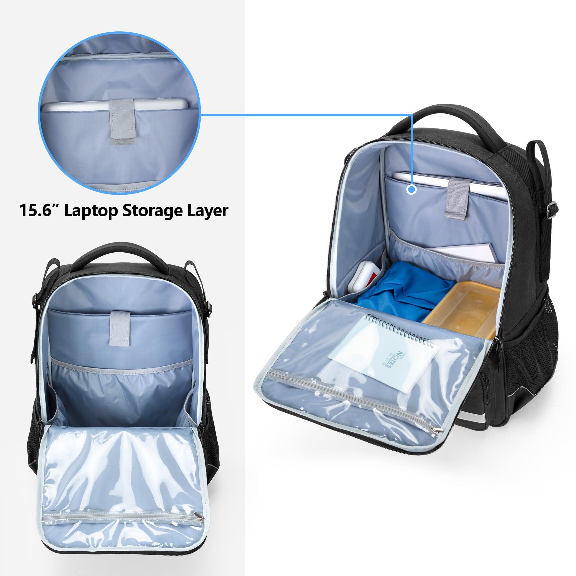 samdew samdew Wheelchair Backpack, Wheelchair Bag for Back of Chair, Wheelchair Bag to Hang on Back with Thermal Insulation Pocket, Electric Wheelchair Accessories Storage for Adults & Seniors, Bag only