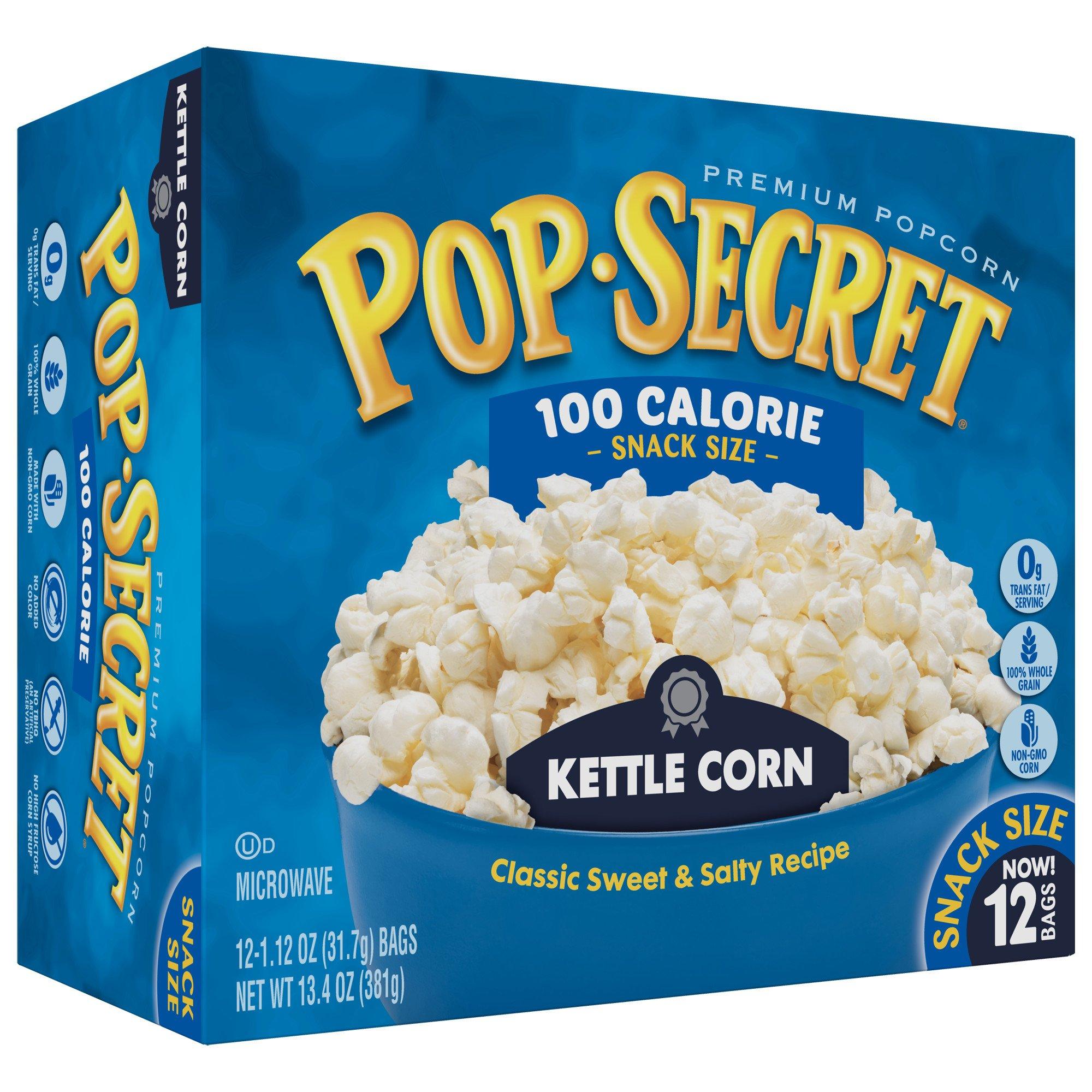 Pop Secret Pop Secret Popcorn, Kettle Corn, 3 Ounce Microwave Bags, 12 Count Box,1.12 Ounce (Pack of 12)