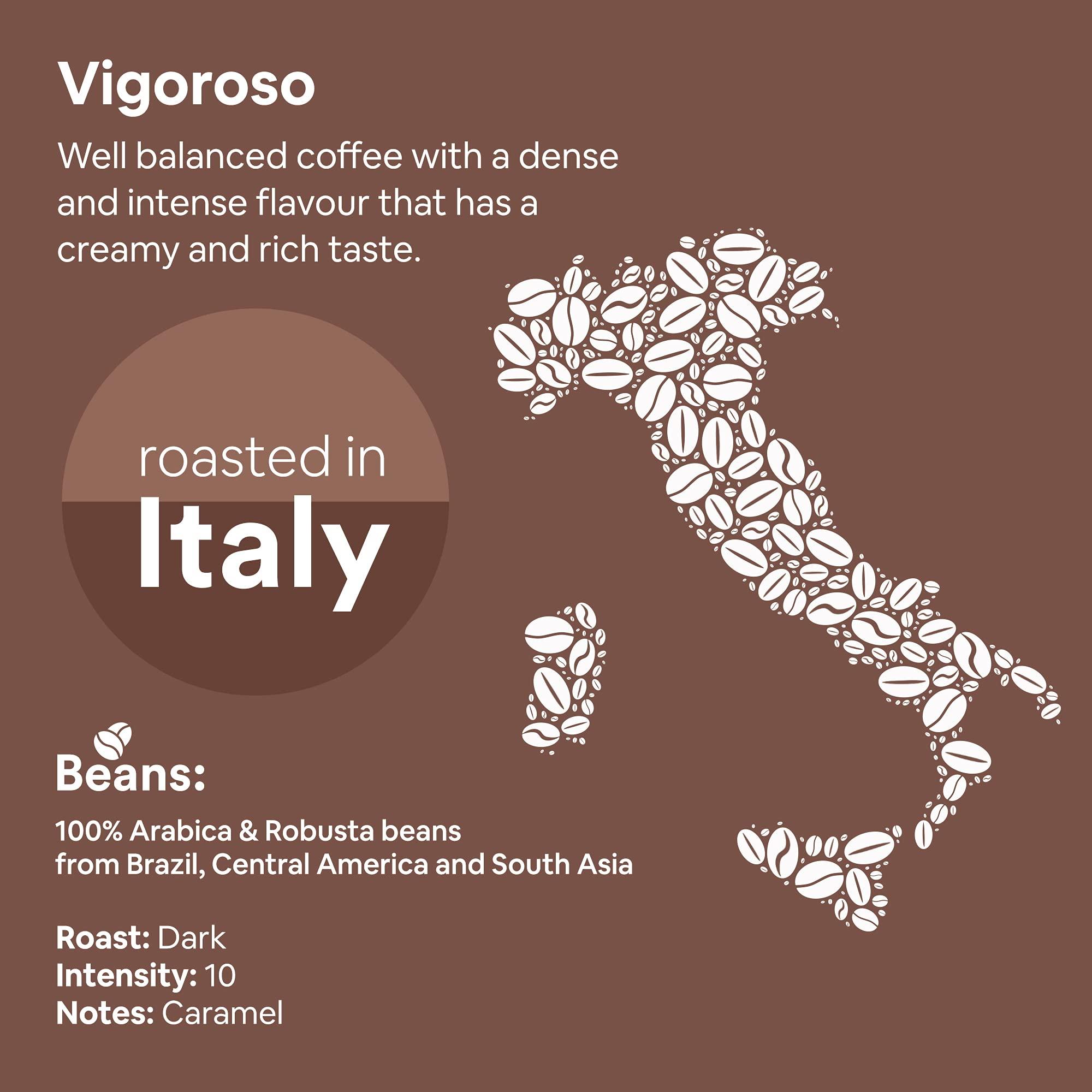 Woken. It\'s a fix WOKEN COFFEE Compostable Nespresso Pods - Vigoroso Dark Roast Italian Espresso Coffee Capsules Compatible With Nespresso Coffee Machine (40 Pod Count, 4 Boxes)