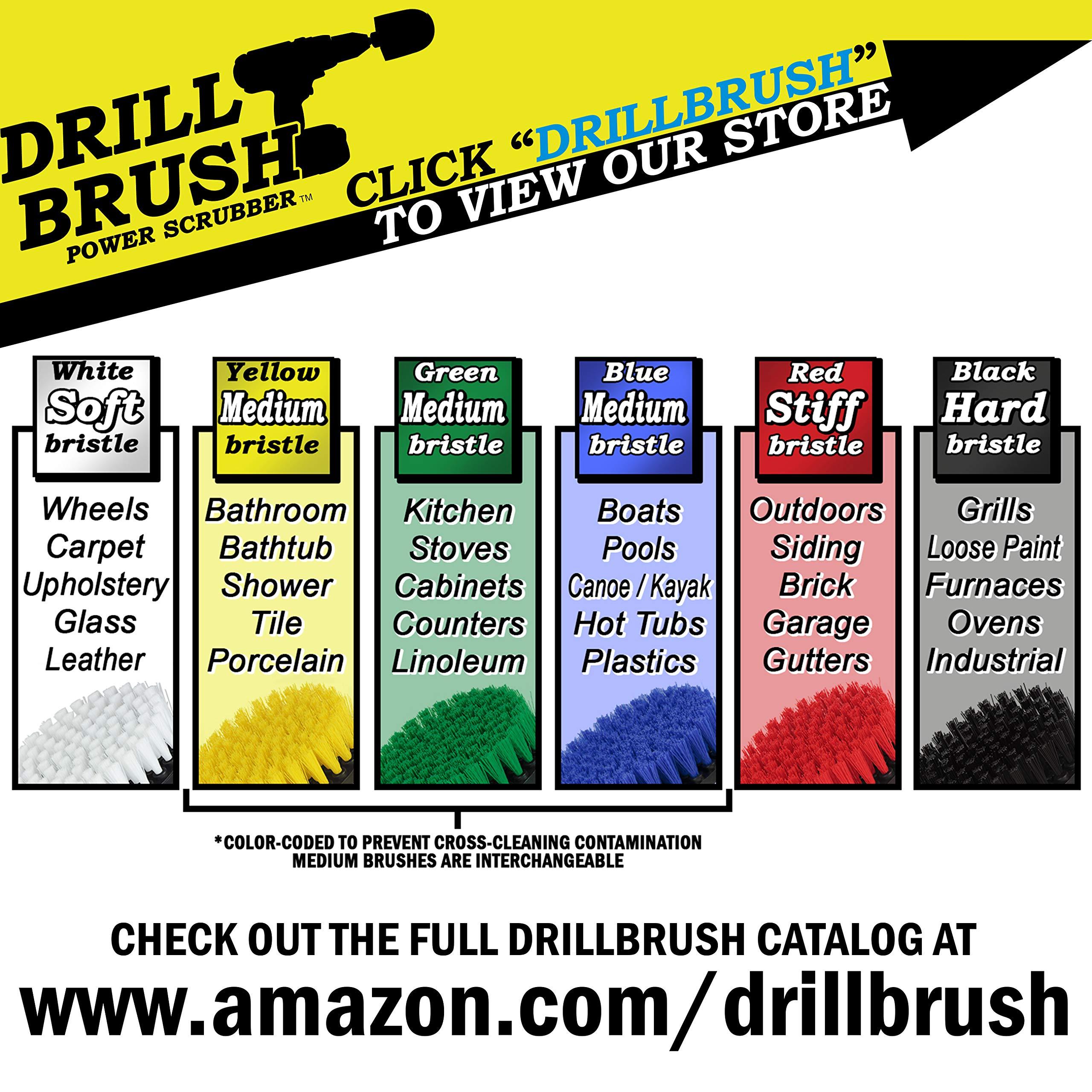 Drill Brush Power Scrubber by Useful Products 7 Piece Drillbrush Bundle - Kitchen Cleaning Brush Drill Attachments - Pool Cleaning Brush - Extension Attachment for Drill - Aquarium Cleaning - Oven Cleaner - Tile - Grout