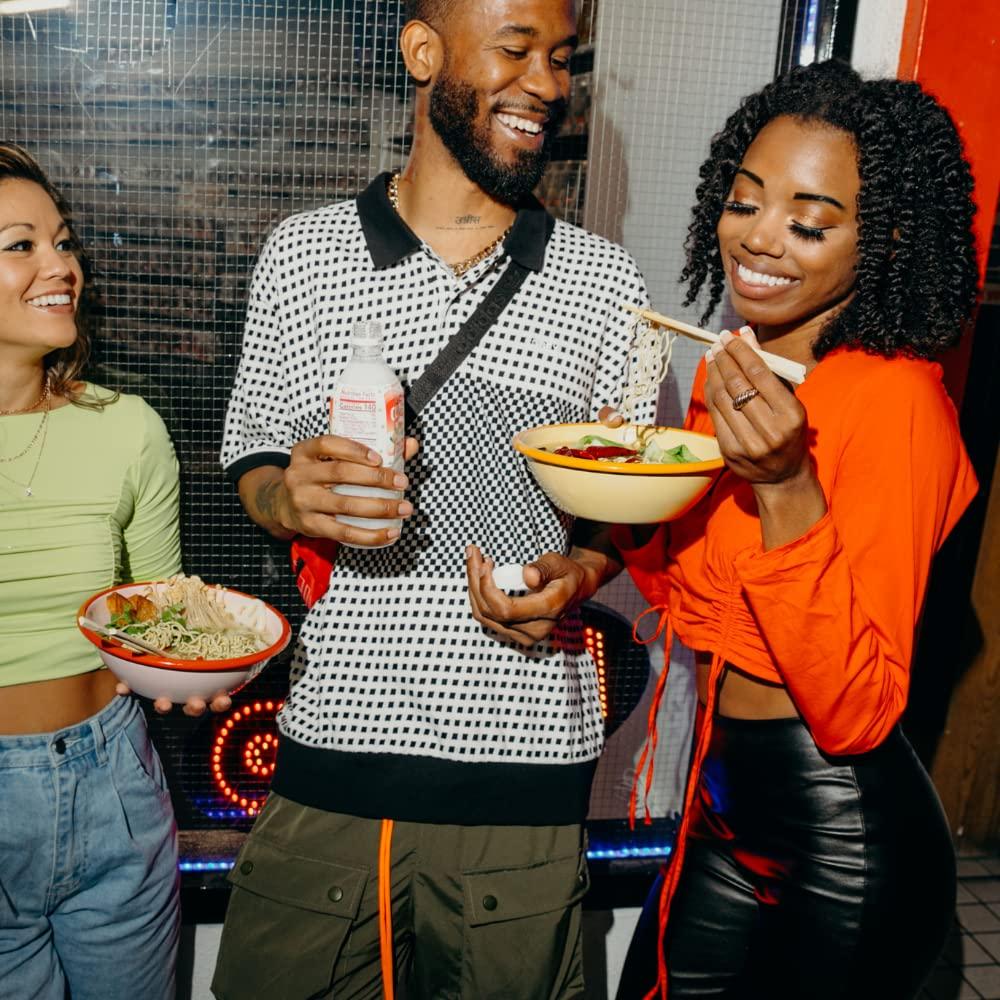 immi immi Black Garlic \"Chicken\" Ramen, 100% Plant Based made with pumpkin protein, Keto Friendly, High Protein, Low Carb, Packaged Noodle Meal Kit, Ready to Eat, 2.4 OZ