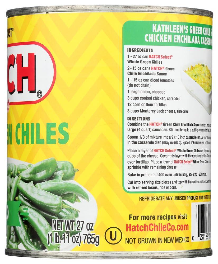 Hatch Hatch Chili Company Hatch Whole Green Chilies, 27-Ounce (Pack of 5)