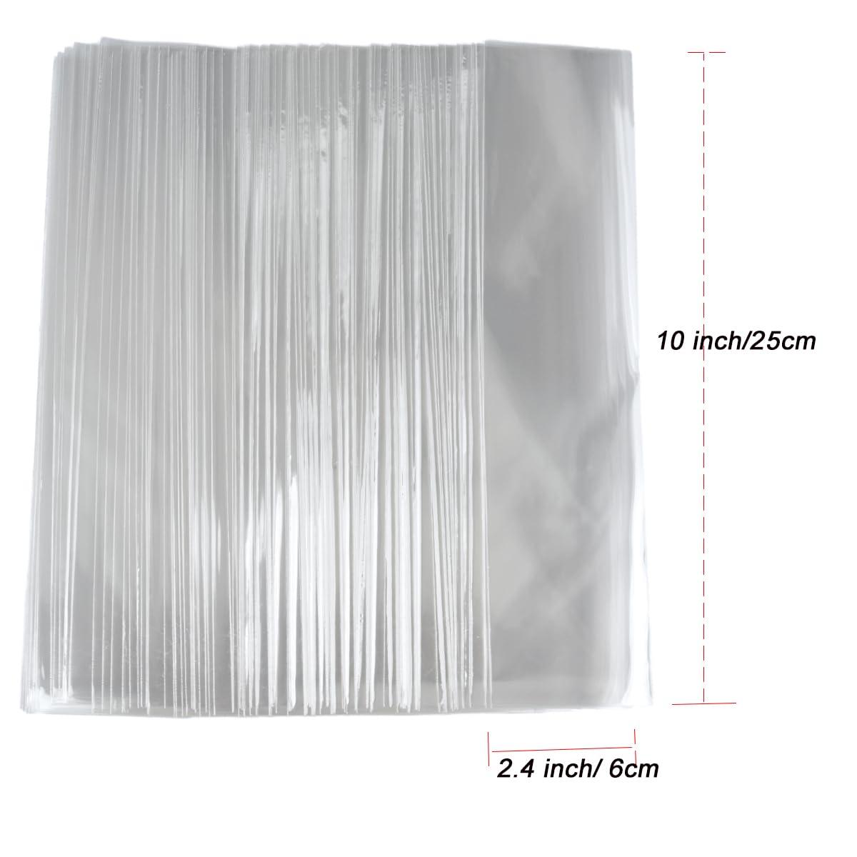 COOLAKE COOLAKE Clear Pretzel Rod Bags, 2.4x10 Inches 200PCs Pretzel Stick Bags, Pretzels Individual Bags with Ties for Wedding Gift Cookie Candy