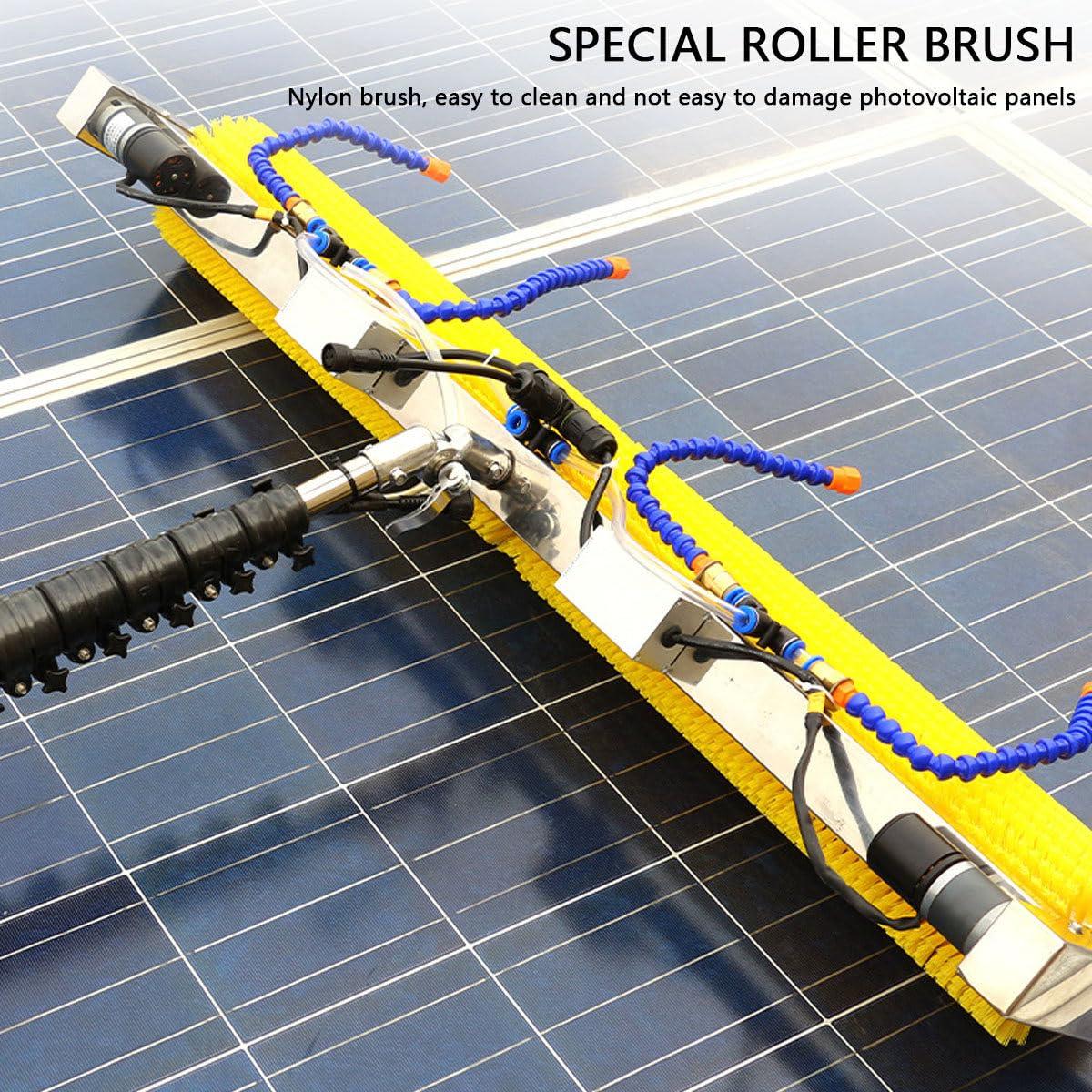 AUTUMFLATGAO AUTUMFLATGAO Solar Panel Cleaning Machine, Water Fed Telescopic Brush, Quickly Cleaner Roof, with Water Fed Pole & Backpack, for Photovoltaic Panel Cleaning,7m