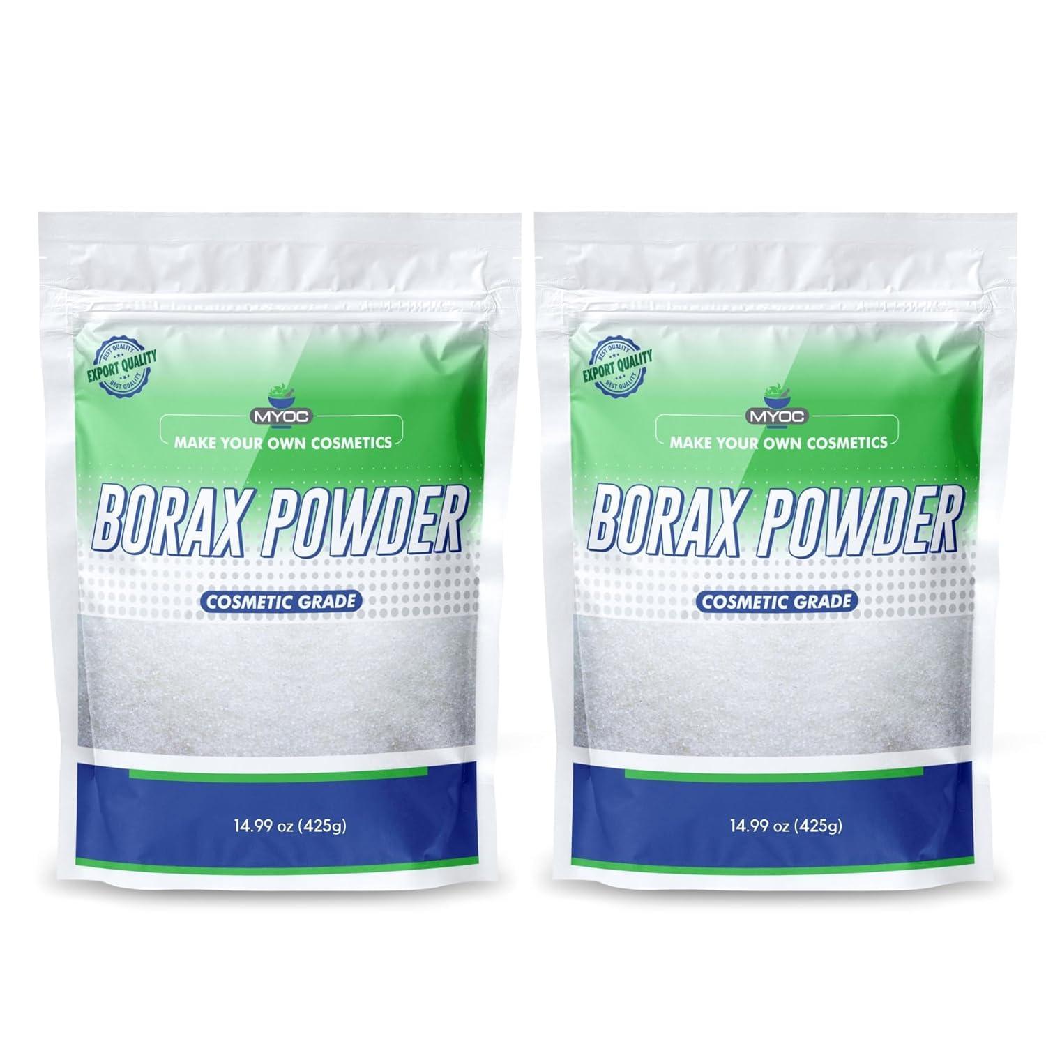 MYOC Myoc Borax Powder - 14.99 Oz, Borax Powder Bulk, Borax Powder for Laundry, Borax Powder for Hand Cleaner & Soap, Borax Powder for Slime, Borax for Washing Powder PO2