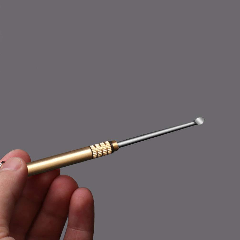 HEALLILY Titanium Alloy Ear Spoon Ear Wax Cleaner Earwax Removable Spoon Digging Ear Spoons Ear Cleaner Ear Wax Removal Tool Ear Wax Picker Ear Pick Spoon Titanium Alloy Earpick