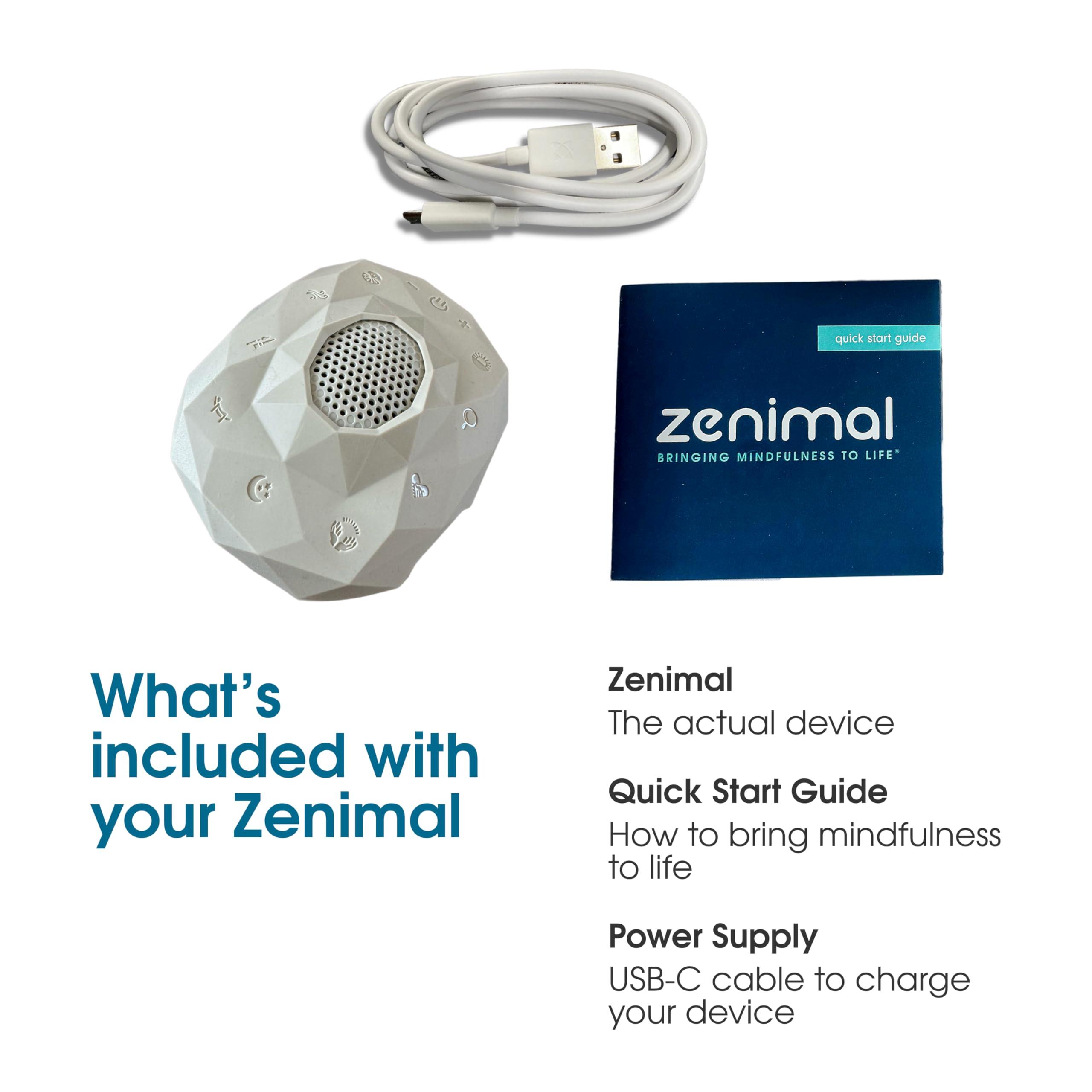 Zenimal Zenimal Teen and Adult Meditation Audio Player - Patented Screen-Free Mindfulness Device with 9 Audio Meditations and 60 Minutes of Soothing Sounds and Music, Jade Sandstone
