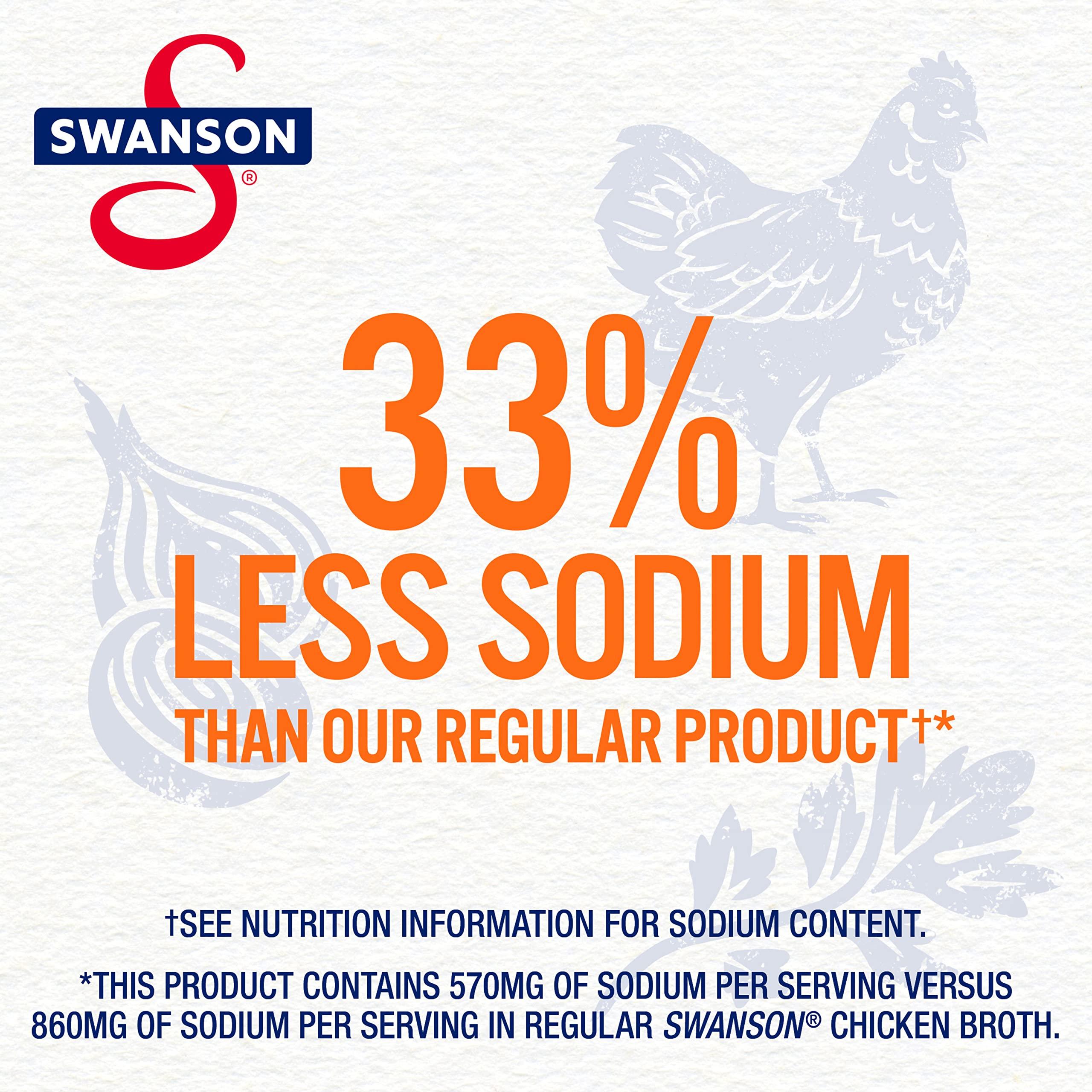 Swanson Swanson Natural Goodness Lower Sodium Chicken Broth, 32 oz Carton (6 Pack)