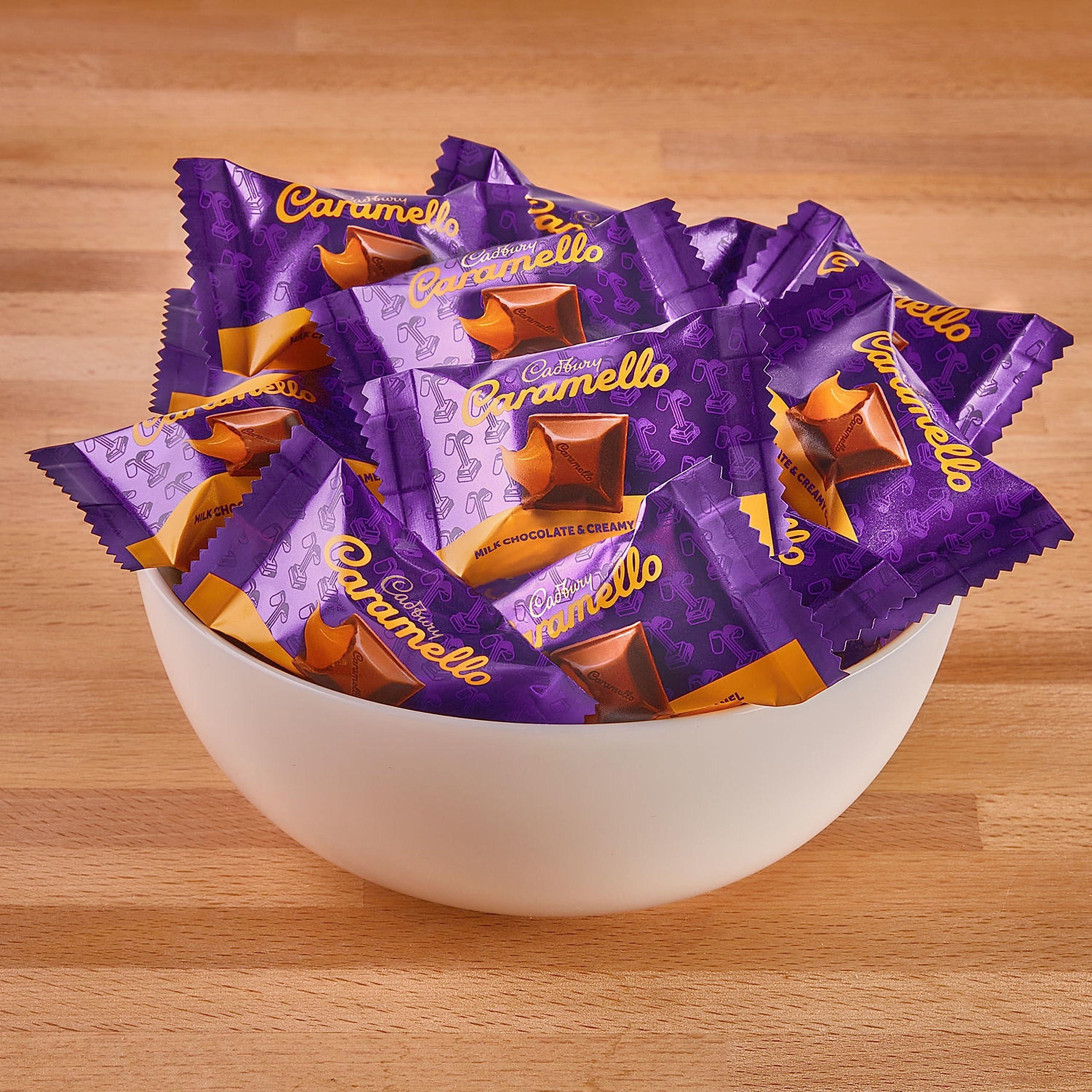 HERSHEY'S CADBURY CARAMELLO Miniatures Milk Chocolate Caramel Candy Share Pack, 8 oz