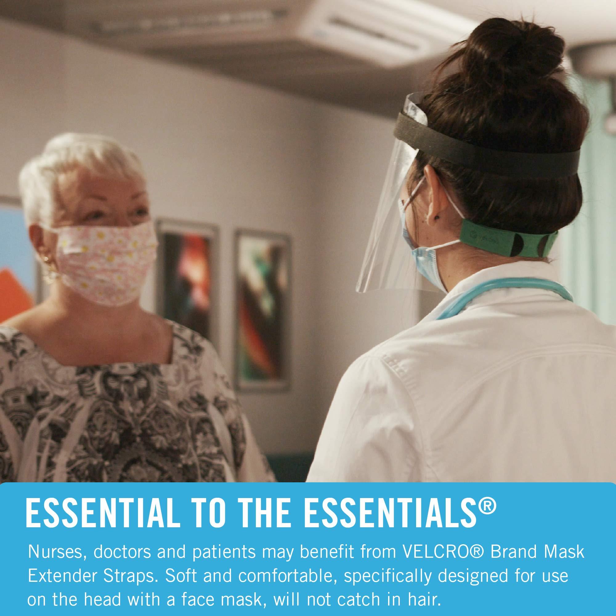 VELCRO Brand VELCRO Brand Face Mask Extender Straps 4pk White, 12” x 1” Comfortable and Adjustable Ear Savers, VEL-30085-USA