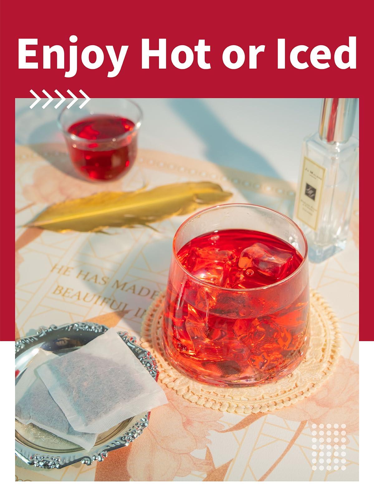HYNTMYT HYNTMYT Hibiscus Tea Bags, Premium Hibiscus Flowers Tea, Bright & Tart Flavor, Caffeine Free, 120 Count