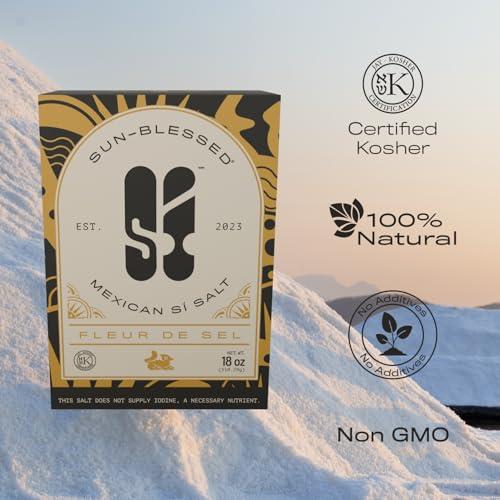 S MEXICAN S SALT S Mexican S Salt, 18 oz Colima Fleur de Sel, Kosher, Natural, Sun Blessed, Organic, Gluten Free, Obtained by Ancient Process, Hand Harvested