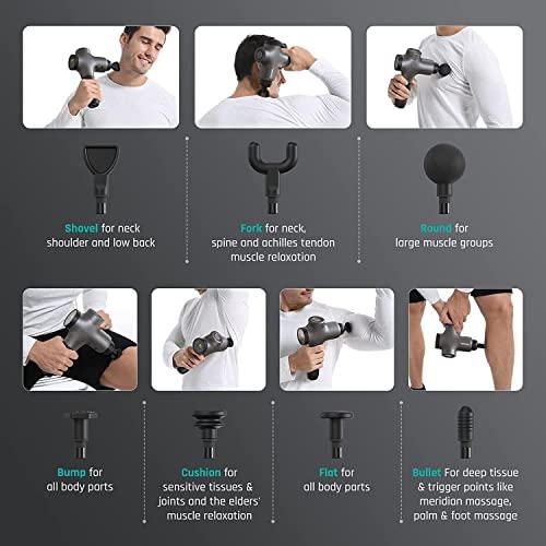Mebak Mebak 3 Massage Gun Heads - Replaceable 7 Different Attachment Heads Set, Original
