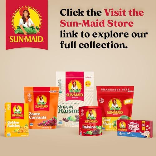 Sun-Maid Sun-Maid Strawberry & Vanilla Yogurt Coated Raisins - (6 Pack) 1 oz Snack-Size Box - Yogurt Covered Dried Fruit Snack for Lunches and Snacks