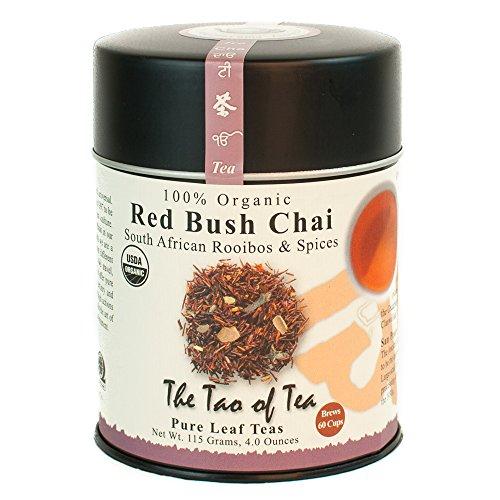 The Tao of Tea The Tao of Tea, Red Bush Chai Rooibos Tea, Loose Leaf, 4-Ounce Tins (Pack of 3)