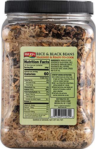 Iberia Iberia Rice & Black Beans, 3.4 Lb, Completely Seasoned & Ready to Cook, Nutritious & Delicious Rice and Beans