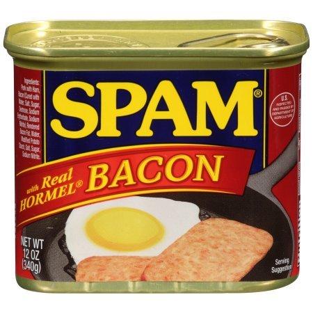 SPAM Spam Luncheon Meat Can, with Real Hormel Bacon, 12 Ounce (2 Count)