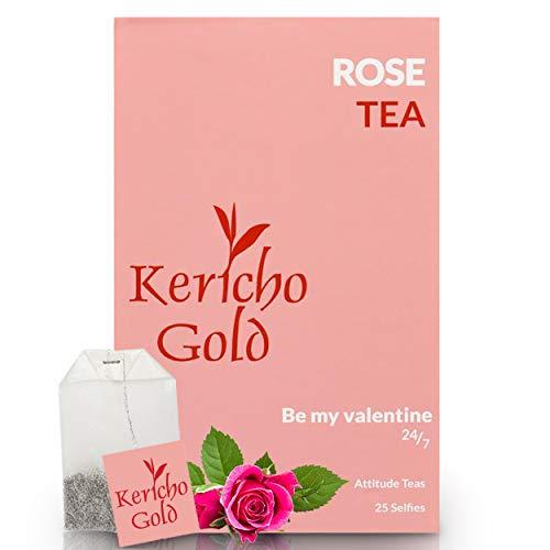 Kericho Gold Kericho Gold "Be my Valentine” Rose Tea Bags - Black Tea Base - Flavorful Taste - Rich in Anti-Oxidants - No Artificial Flavoring -Attitude Teas (1) (1 Pack)