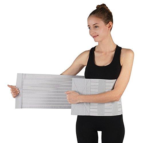 Soles Soles Compression Abdominal Binder, Post-Surgical and Postpartum Belly Wrap, Adjustable Belly Wrap Supports Muscle & Skeletal Stability, Unisex, One Size Fits Most