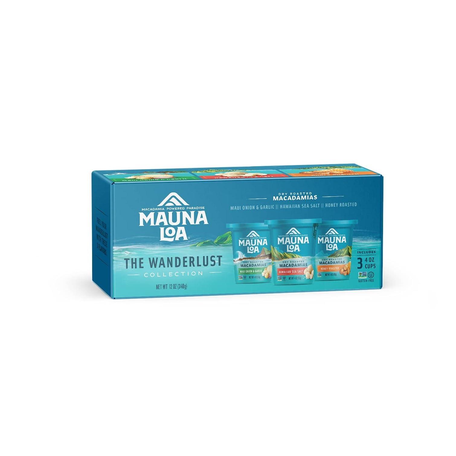 Mauna Loa Mauna Loa Premium Roasted Macadamia Nuts, Island Classic Variety Pack,4 Ounce (Pack of 3)