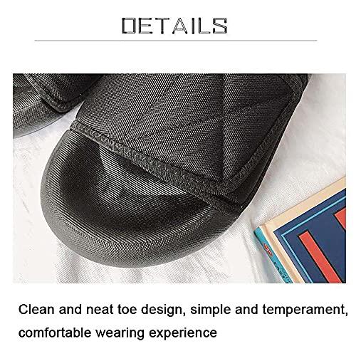 ZJING ZJING Adjustable Womens Diabetic Slippers, Open Toe Extra Wide Width Slippers for Womens, Comfortable Orthopedic Shoes, Edema Shoes for Arthritis Swollen Feet,Gray,8