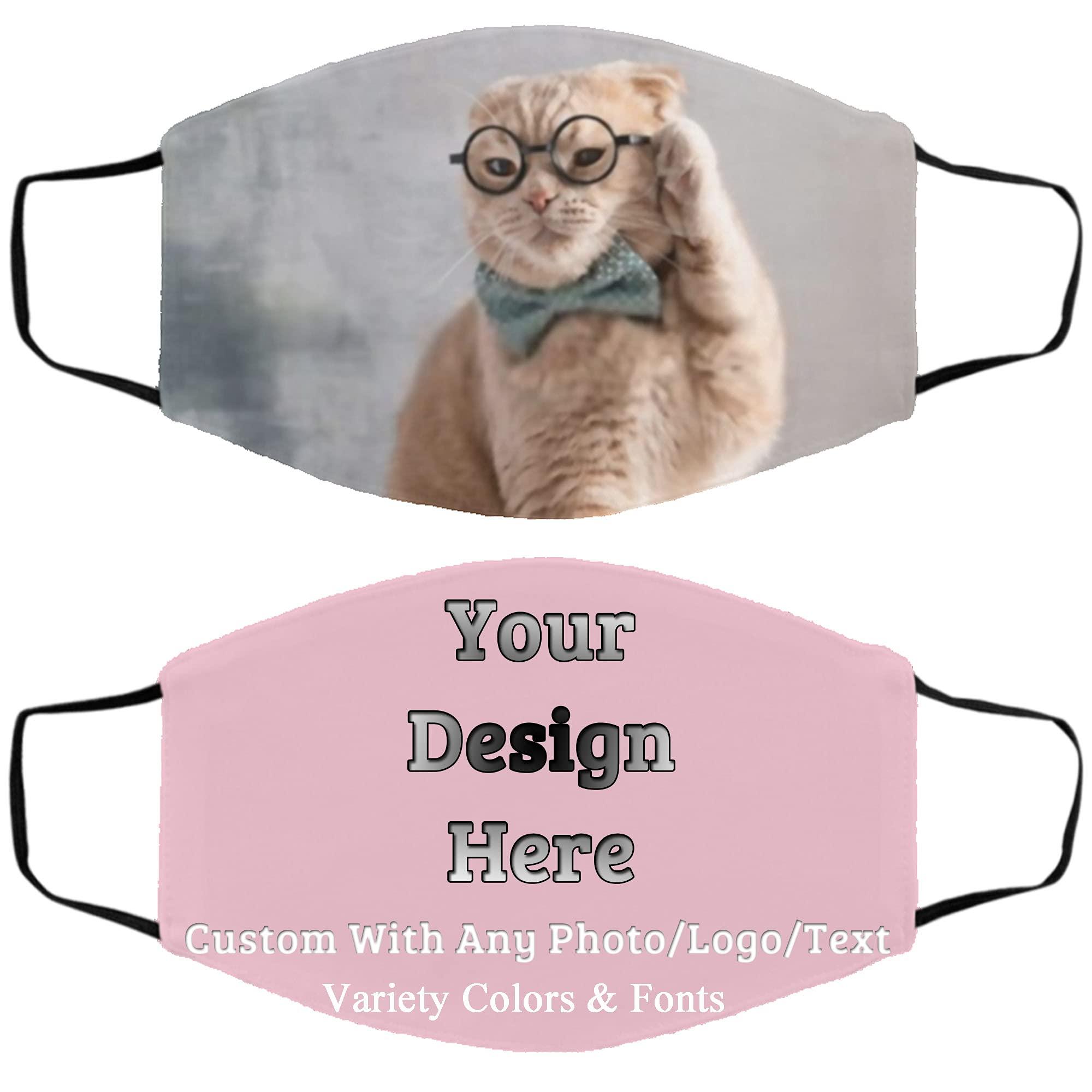 MEIERLE Custom Face Mask Personalized Face Cover Design Your Own, Add Your Image/Logo/Text Customized Cloth Face Mask for Men Women