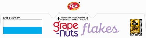 Grape-Nuts Post Grape Nuts Flakes Breakfast Cereal, Crispy Whole Wheat and Barley Cereal, Great for Yogurts, Parfaits, and Homemade Snacks, 18 OZ Box