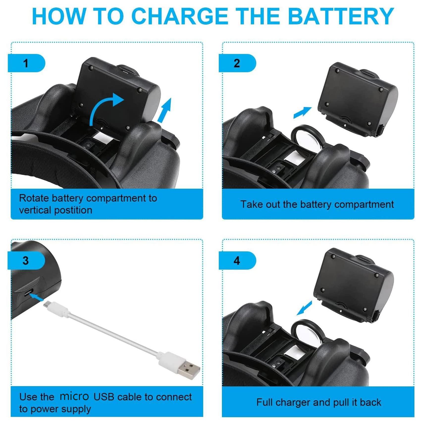 Dilzekui Dilzekui Head Magnifying Glasses with Light, Rechargeable Lighted Magnifying Glass 1X to 14X for Close Work, Magnifying Headset with Detachable Lens,Hands Free Head Magnifier for Jewelers Hobby Crafts