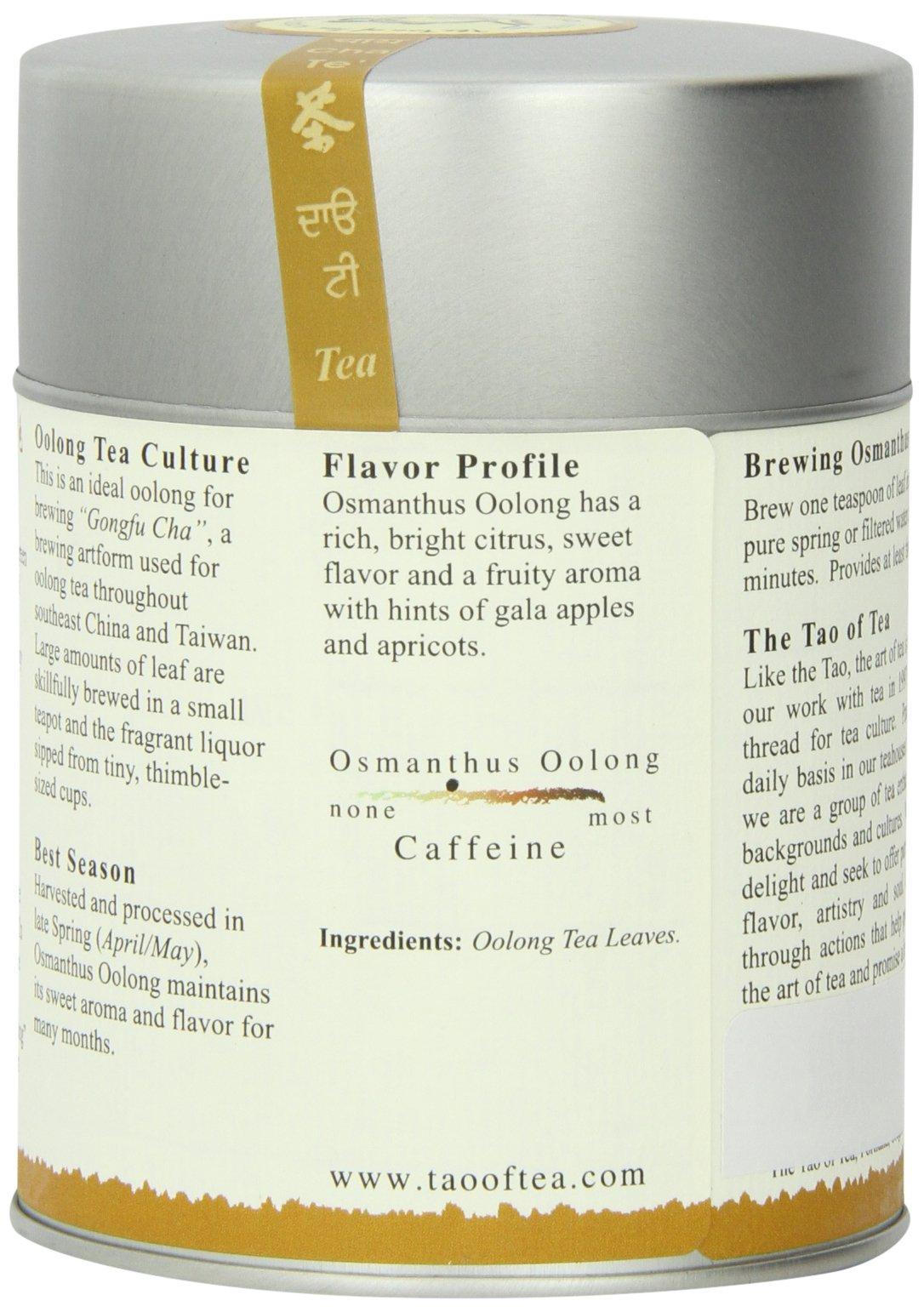 The Tao of Tea The Tao of Tea, Osmanthus Oolong Tea, Loose Leaf, 2.5-Ounce Tins (Pack of 3)