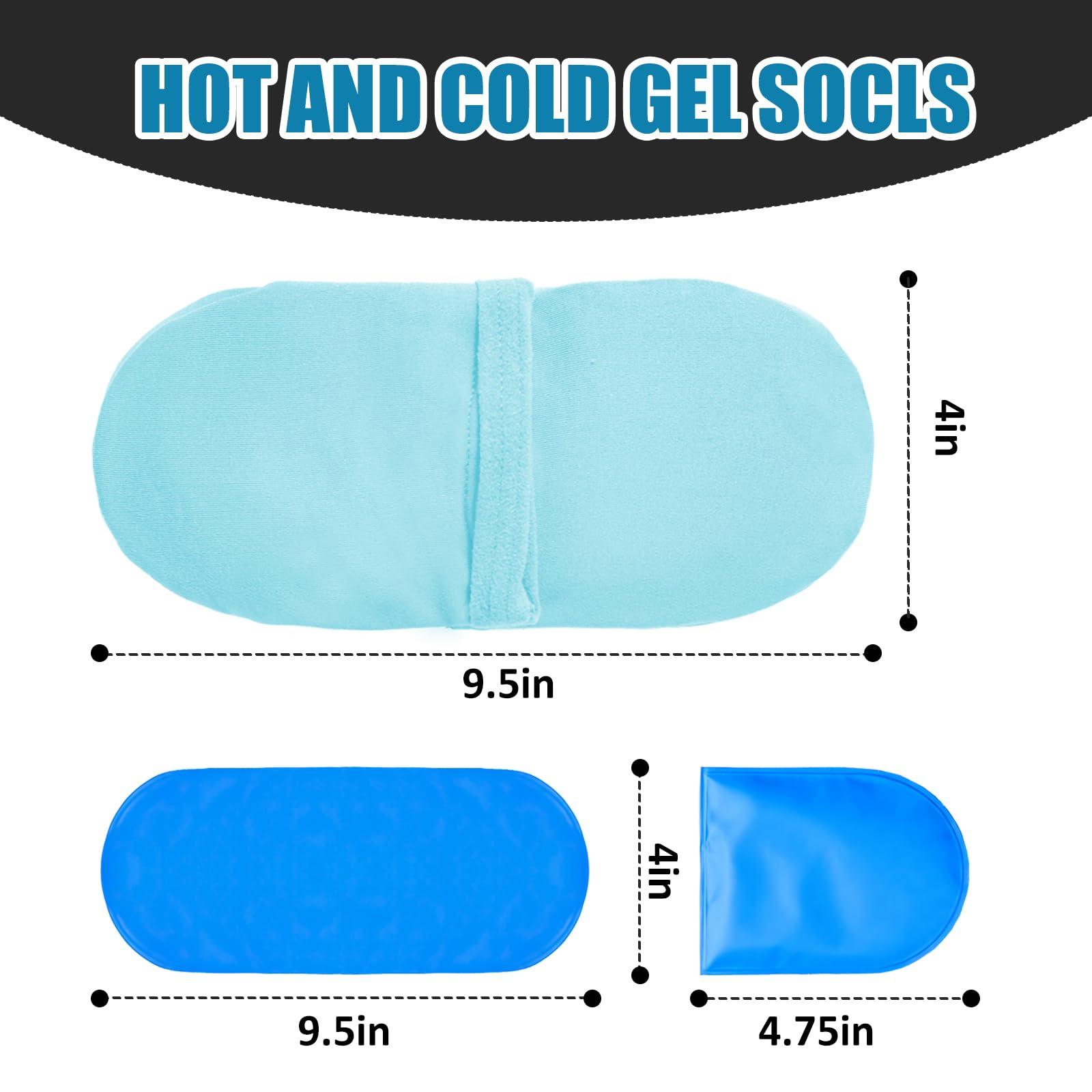 coldpa Reusable Cold Therapy Socks, Gel Ice Pack for Feet Heels Injuries Swelling, Hot and Cold Therapy Socks for Plantar Fasciitis Neuropathy Chemotherapy Pain Relief for Foot Ankle (Green)