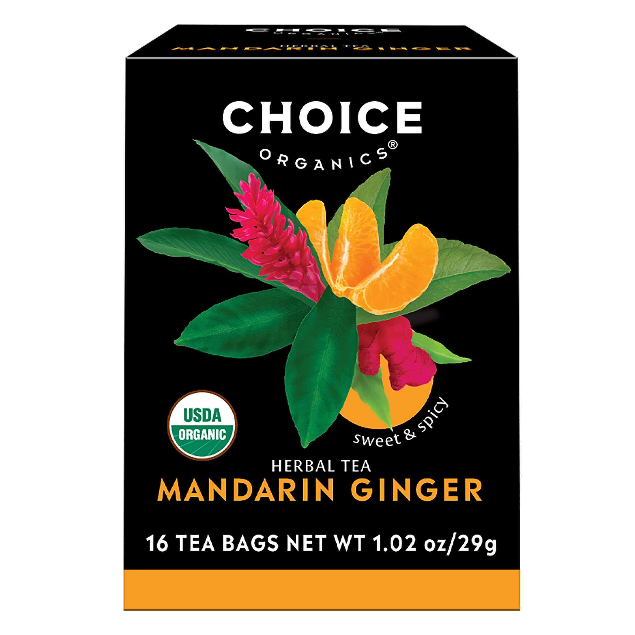 Choice Organics Choice Organics - Organic Mandarin Ginger Tea (6 Pack) - Organic Herbal Tea - 96 Tea Bags