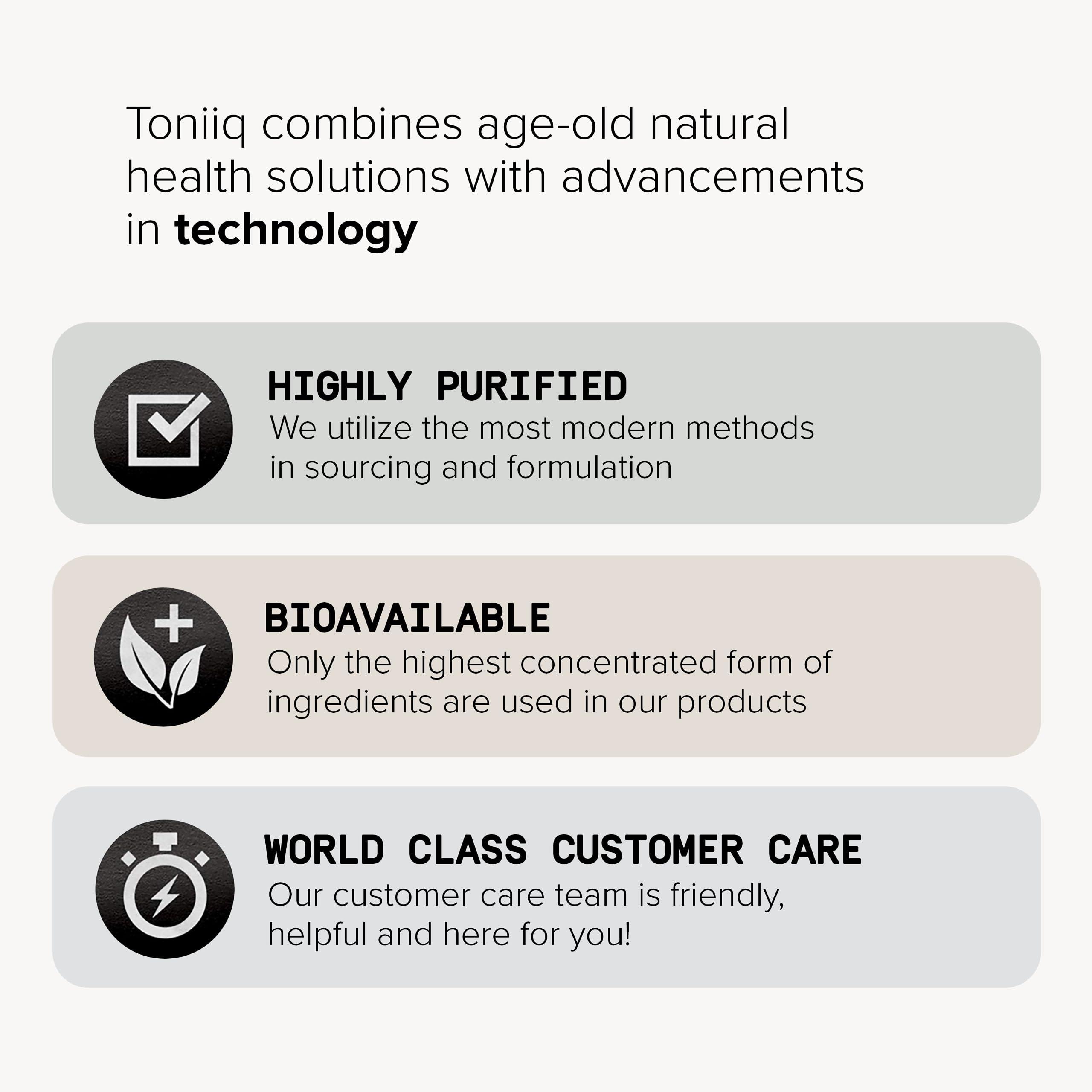 Toniiq Toniiq 200 Billion CFU Probiotic Supplement 30 Verified Third-Party Tested Strains - Fully Shelf-Stable Probiotics Formula with Prebiotic Blend - Extended Release Capsules
