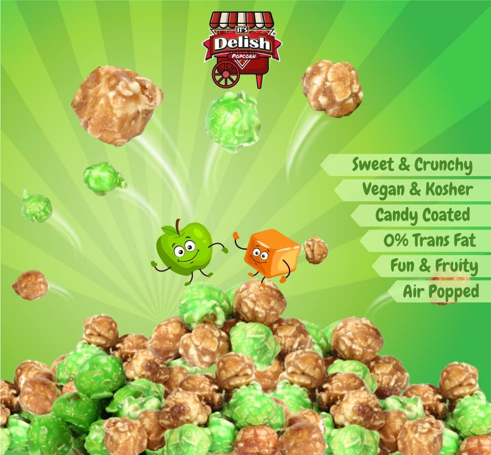 It's Delish Gourmet Caramel Apple Popcorn Mix by It's Delish, 1 lb Bulk Bag – Caramel Corn Air Popped Sweet and Crunchy Glazed Carmel Corn Snack, Movie Night, Parties, Events - Gluten Free, Vegan, Kosher
