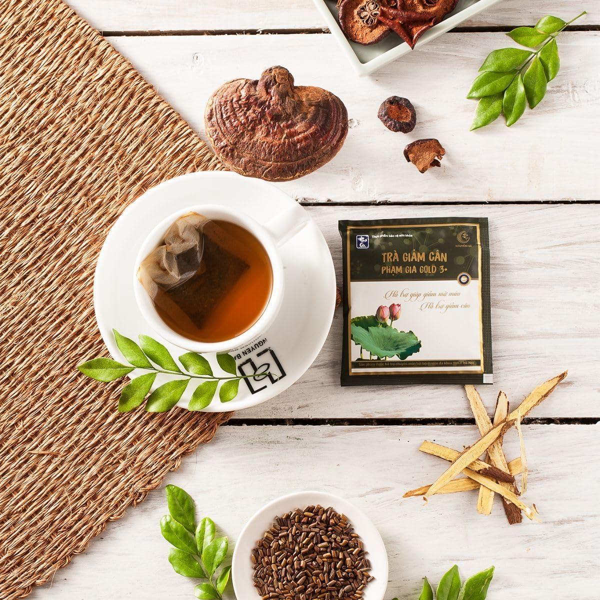 Generic Generic Herbal Tea Bag Pham Gia GOLD 3+ - Pham Gia Gold 3 plus - Tra Giam Can Pham Gia - Healthy Tea Bag Pham Gia - 40 Bags/box