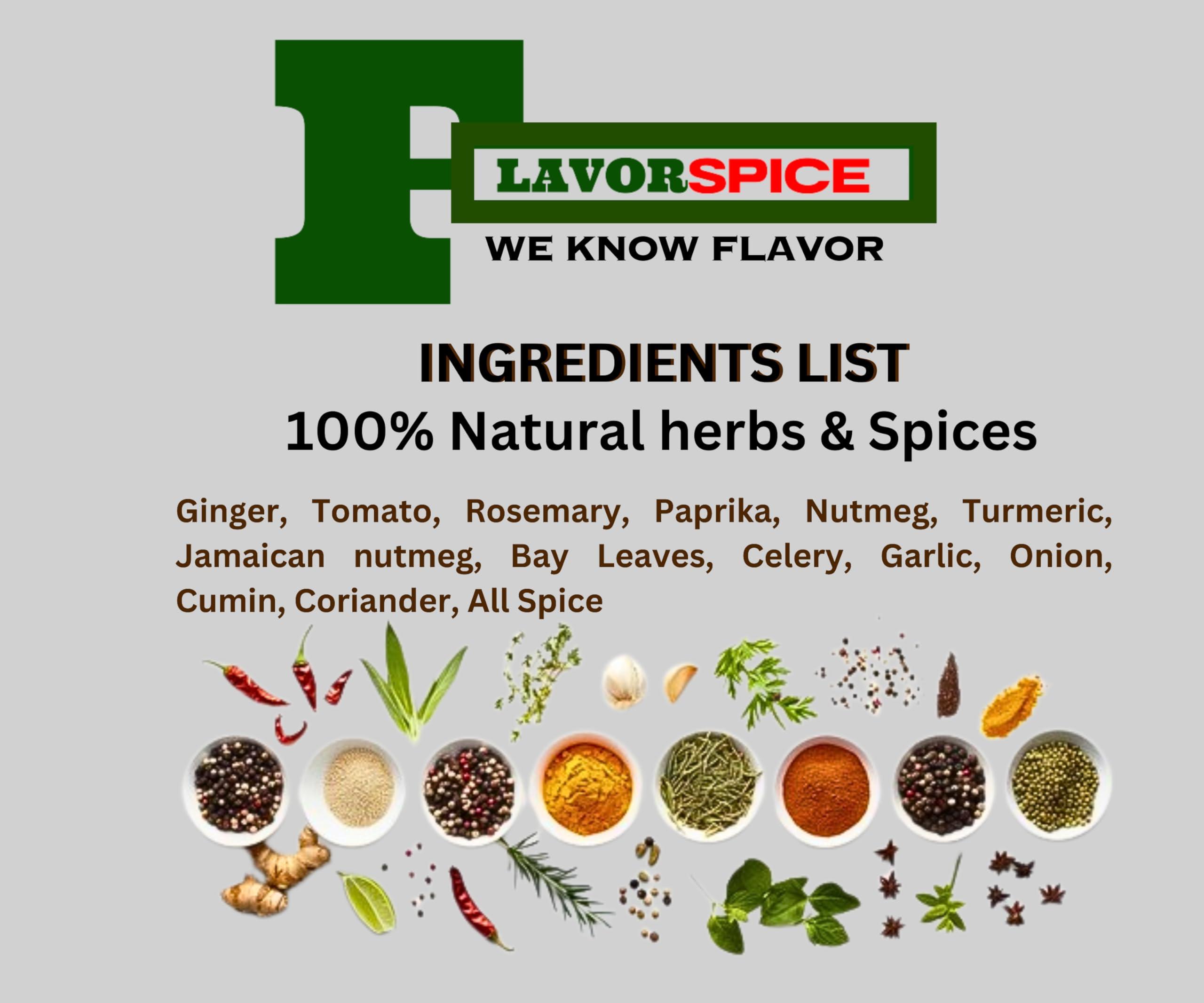 Flavor Spice LLC Jollof Rice Seasoning Crafted with 100% Natural Herbs and Spices with No Artificial or preservatives, No Salt, No Sugar, No MSG, Gluten, Great For Keto, Great For Vegan (14oz)