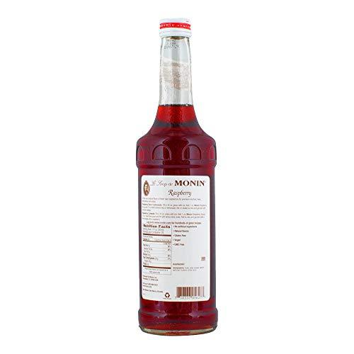 Monin Monin - Raspberry Syrup, Sweet and Tart, Great for Cocktails and Lemonades, Gluten-Free, Non-GMO (750 ml)