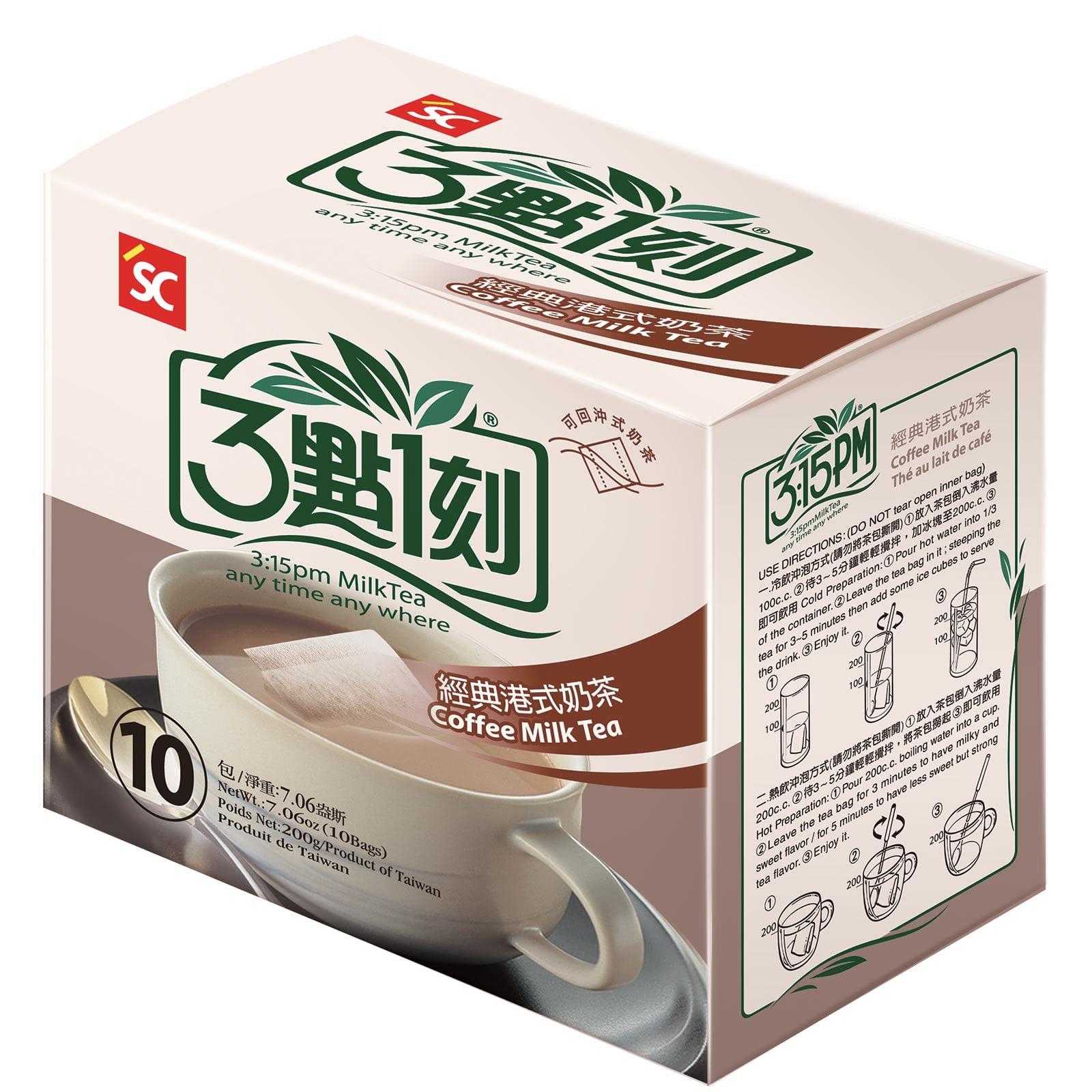 3:15PM 3:15pm Milk Tea - Classic Series - Authentic Bubble Tea (10 teabags) (Coffee Milk Tea, 10)