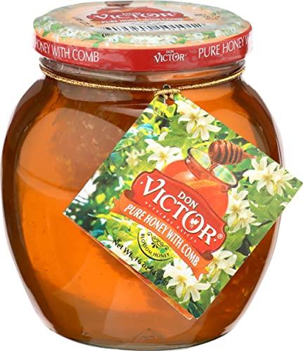 Don Victor Don Victor Orange Blossom Comb Honey Globe Jar, 16 Ounce