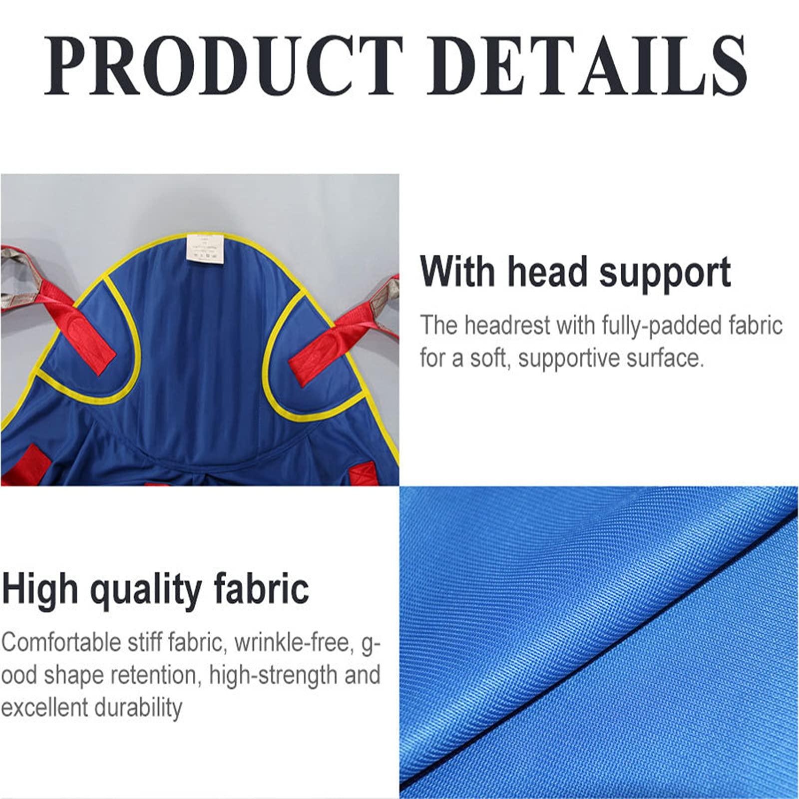 GFFFFFFJJJJJJJJJJJ Patient Lift Sling for Lift with Head Support,Heavy Duty Sling with 4 Reinforcement Straps,Suitable for Epilepsy,Elderly Care, Cerebral Palsy,Paralysis,The Disabled
