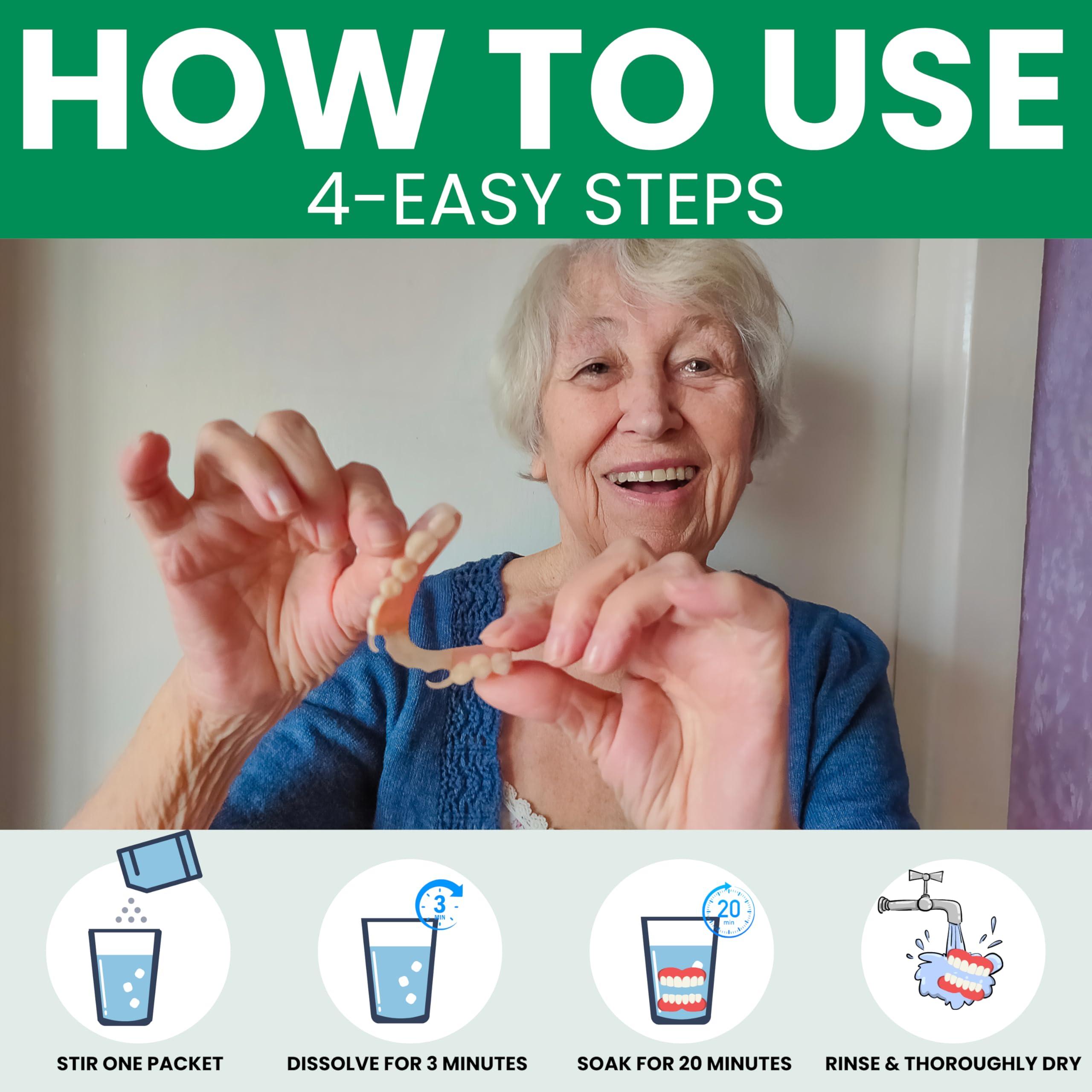 Pro Tech ProTech Denture Cleaner | 180 Cleanings (22 Pack/6 Month Supply) | For Clear Aligners, Dentures, Retainers, Mouth Guards & Night Guards - Cleaning Crystals, Mint