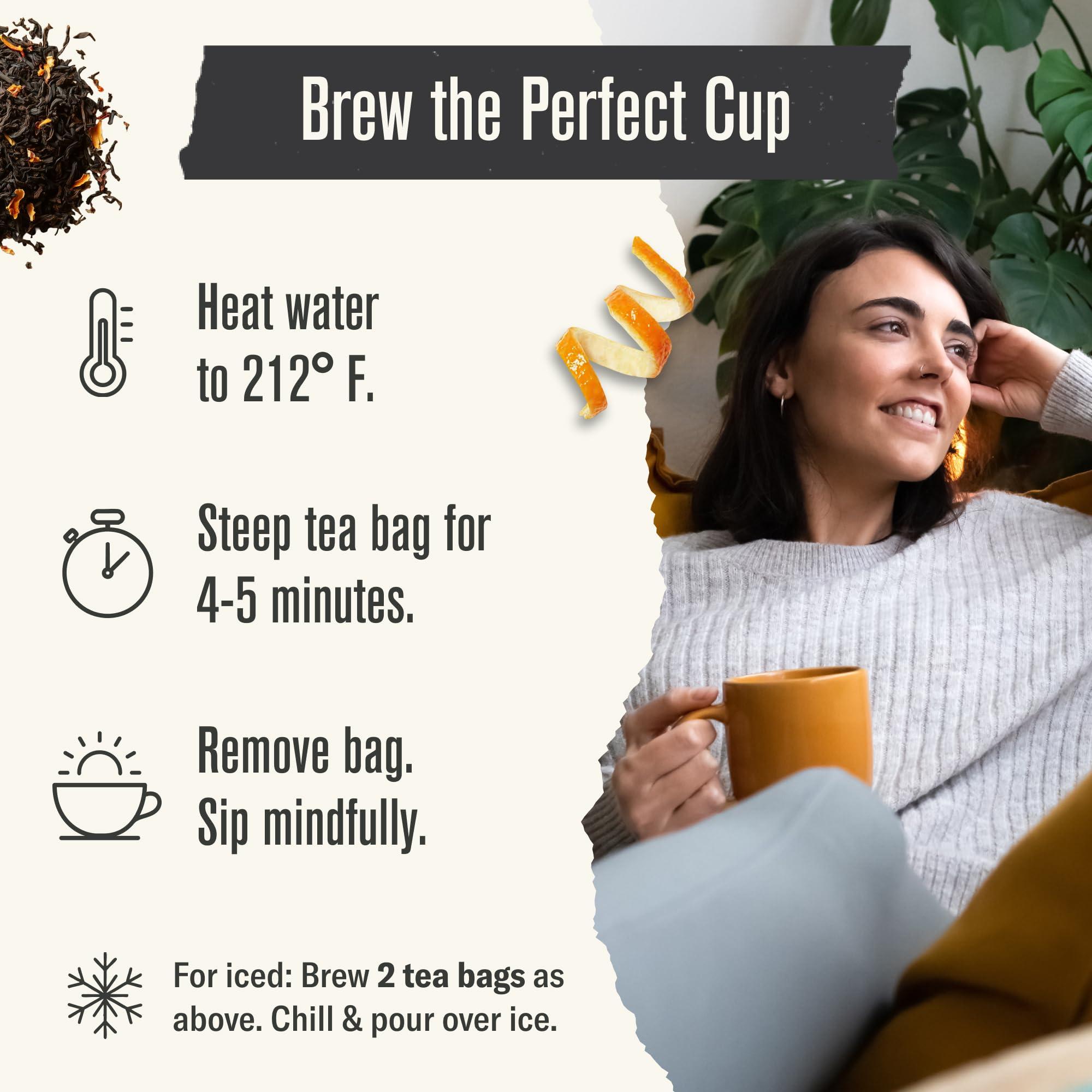 Numi Numi Organic Aged Earl Grey Tea, 100 Tea Bags, Black Tea With Bergamot Orange, Caffeinated