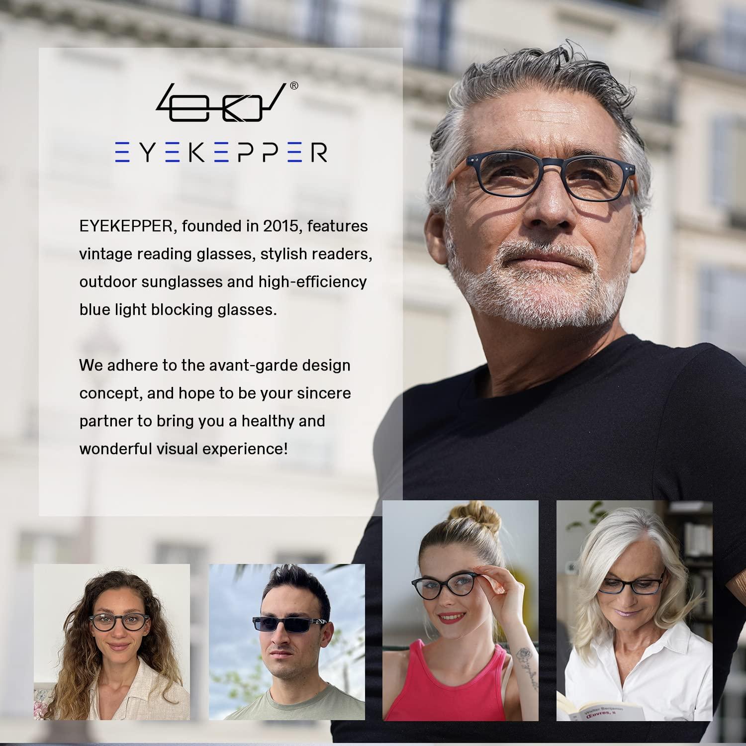 Eyekepper Eyekepper Blue Light Blocking Glasses with Yellow Filter Lens - Square Large Lens Computer Eyeglasses - Transparent
