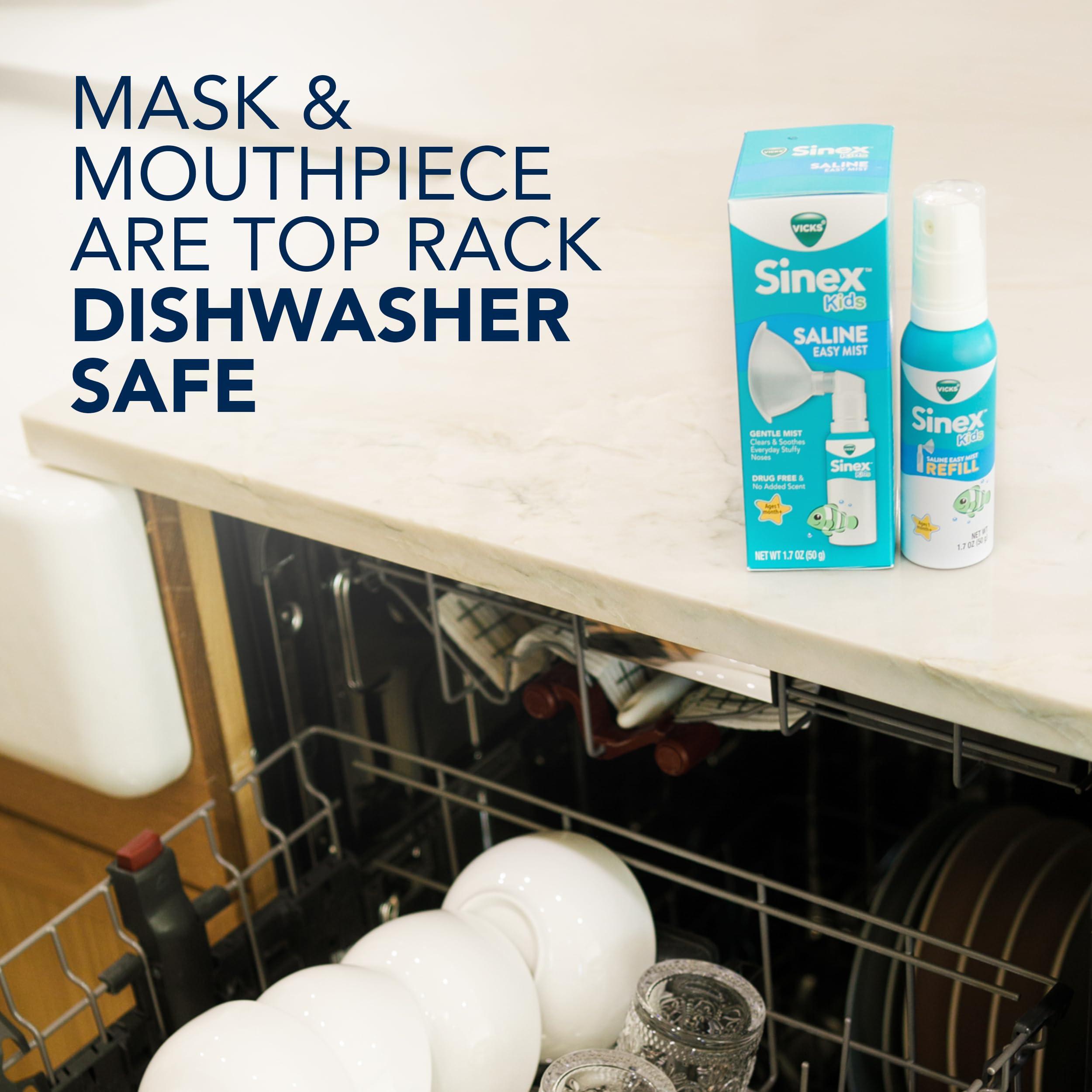 Vicks Vicks Sinex Kids Saline Easy Mist, Drug Free Saline, Ages 1 Month+, Gently Clears and Soothes Everyday Stuffy Noses, Safe for Daily Use, 1.7 OZ