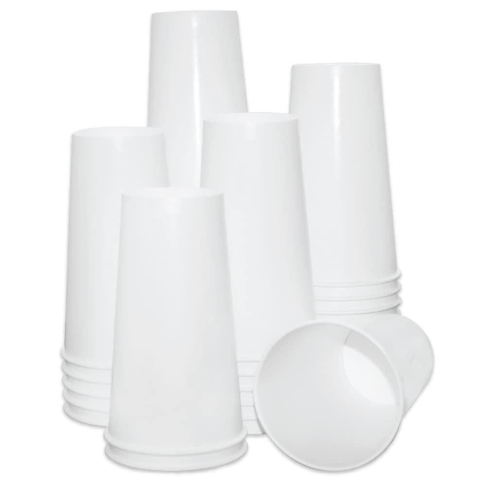 SIPTOWN QUALITY DISPOSABLE TABLEWEAR Paper Cold Cups for Juice & Soda 32 oz Made in USA | Food-Grade Bulk 500 Count Cups for Restaurants | 32 Ounce Recyclable Disposable White Cups for Cold Fountain Drinks & Smoothies