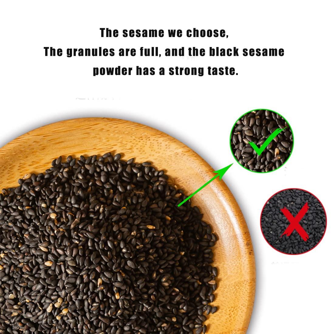 SPFLAUFR Black Sesame Powder (14.1ounce) pure black sesame paste100% Black Sesame Seeds Powder, No Sugar,400gram