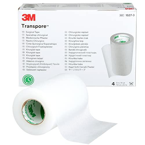 Transpore Transpore Medical Tape, Clear Plastic - 3 in. x 10 yards - Box of 4