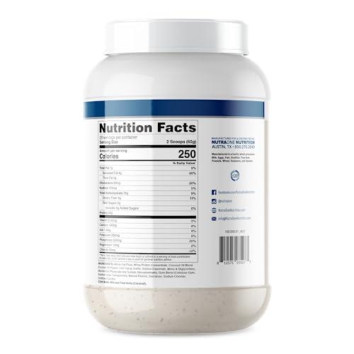 NutraOne Nutrition Real Meal by NutraOne - Perfect Meal Replacement Powder for Everyday Goals | Including Whey Protein, Coconut Oil, and Gluten-Free Oats* (Blueberry 2.6 lbs.)