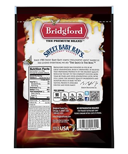 Bridgford Bridgford Sweet Baby Rays Beef Jerky Honey BBQ 6.2 oz Pack of 2 - High Protein Jerky for Midday Energy Boost or Post Workout Snack - Naturally Smoked Ready to Eat Meat Snacks for On the Go Snacking