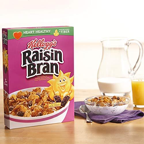 Raisin Bran Kellogg's Raisin Bran, Breakfast Cereal, Original, Excellent Source of Fiber, 76.5 oz Box (2 Bags)